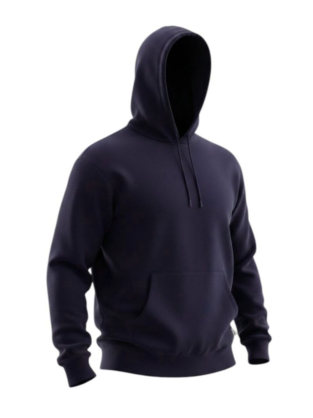 VALLIER Navy Blue Organic Cotton French Terry Hoodie Pullover size xxl
